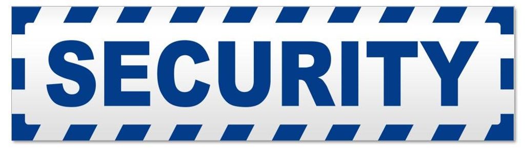 Kiwistar Security gestreift Magnetschild Schild magnetisch - 20cm Verkehrsblau - Magnetfolie für Auto PKW Kfz