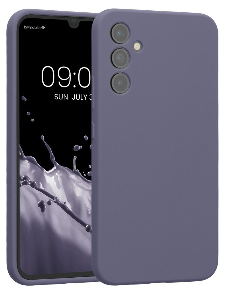 kwmobile Hülle kompatibel mit Samsung Galaxy A34 5G - Hülle Silikon gummiert - Handyhülle - Handy Case in Lavendelgrau matt