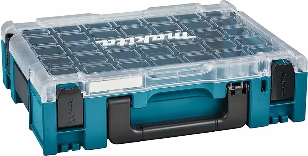 Makita MAKPAC Taille 1 Coffret d'Organisation Vide sans Inserts Bleu - 3