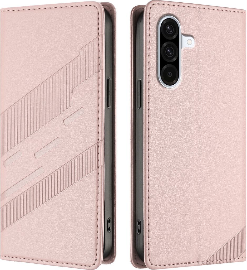 Hülle für Samsung Galaxy A36 5G, Kunstleder Brieftaschen Handyhülle mit Kartenfach und Standfunktion Pink