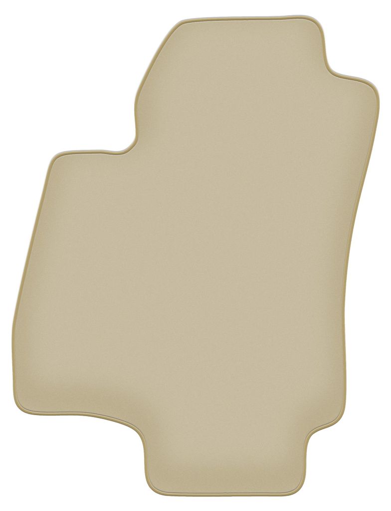 Fahrerfußmatte Velours PREMIUM beige passend für Opel Astra G (1998-2009, Limousine, Kombi, Schrägheck) – mit Befestigungen – passgenau