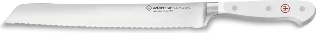 Coltello Pane Wüsthof Classic White 23cm - Doppia Lama di Precisione