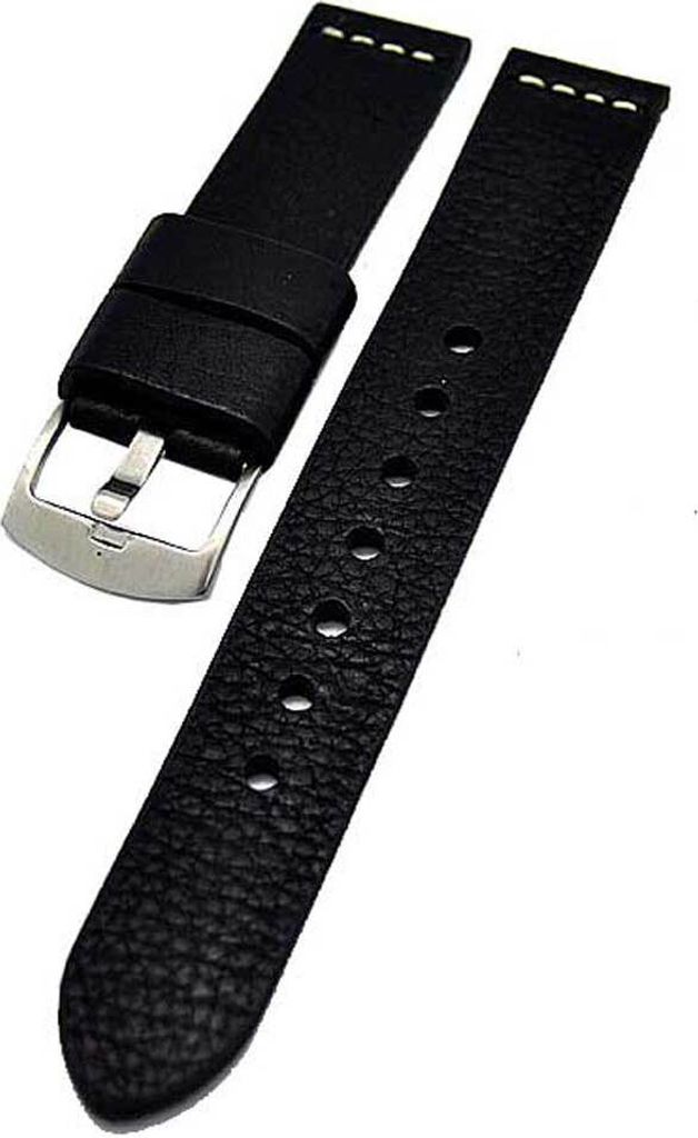 Uhrenarmband Ravenna XL extra lang schwarz 22mm Kalbleder Produktbild 