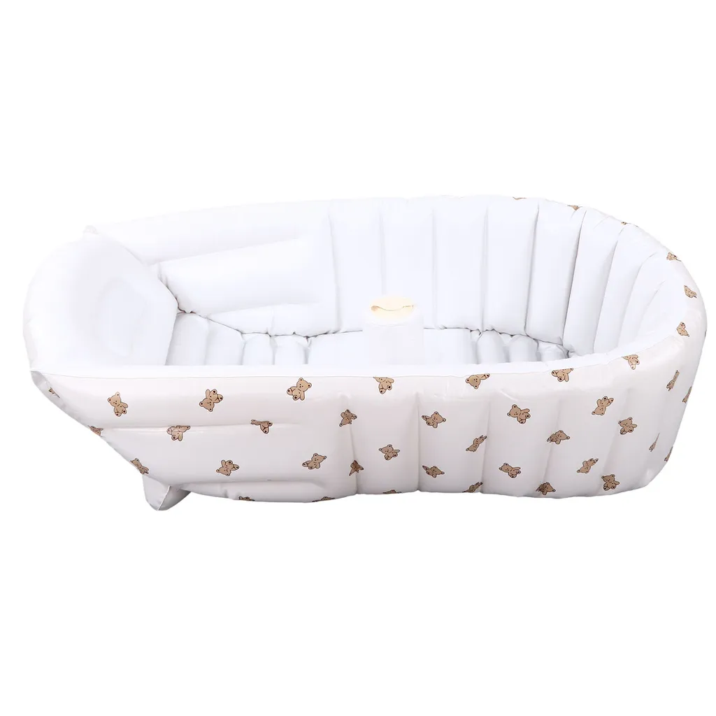 Baignoire pour bébé gonflable et pliable - Modèle Ergonomique 90cm Bleu