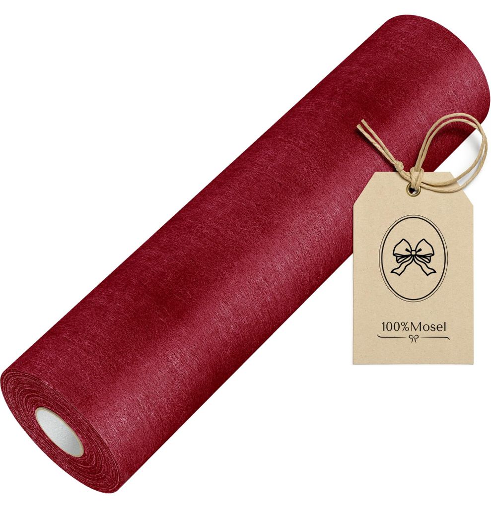 100%Mosel Vlies Tischläufer, in Bordeaux Rot (30 cm x 25 Produktbild 