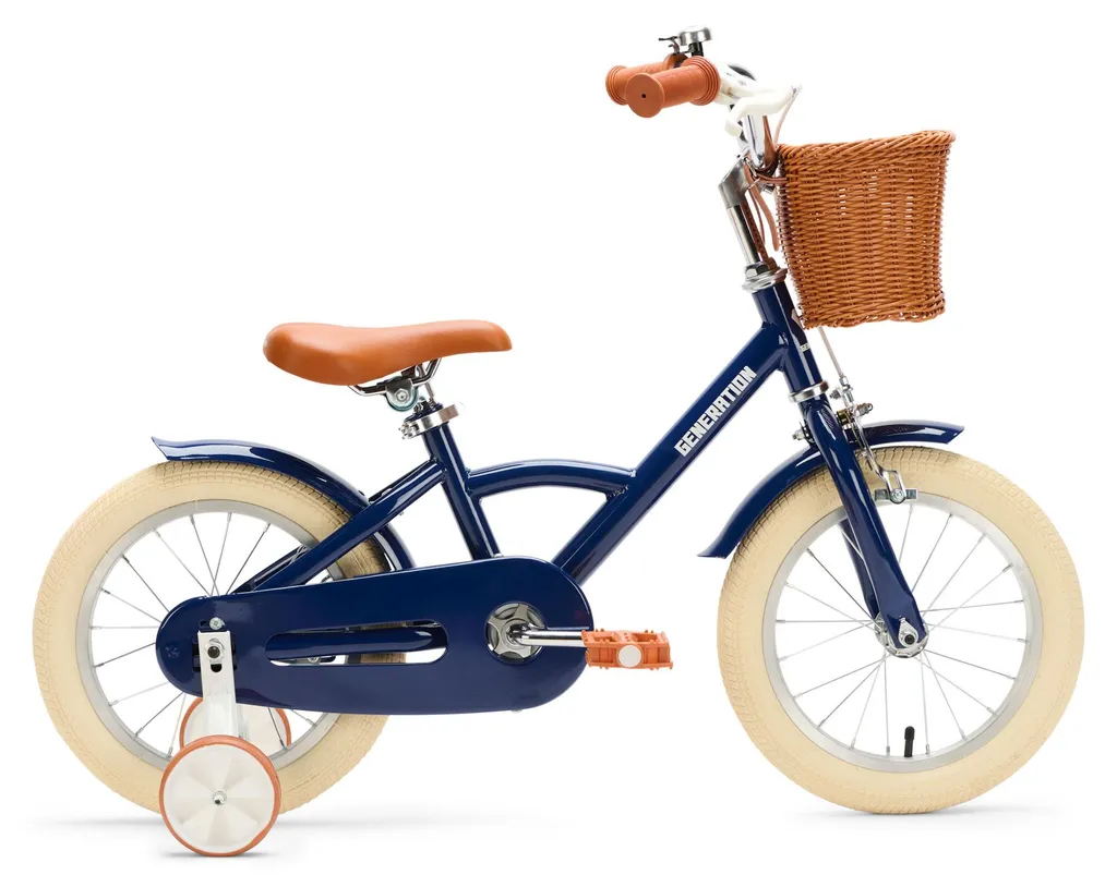 Vélo enfant 14 pouces bleu Génération Classic pour apprendre à rouler