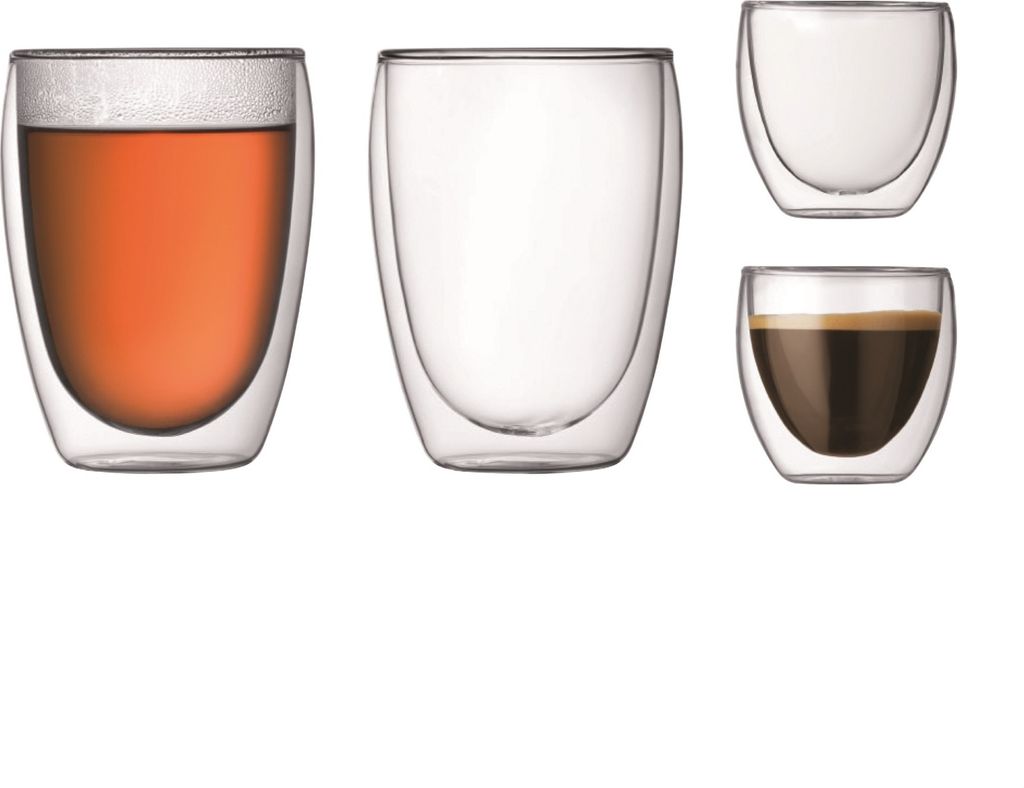 Bodum Pavina 4tlg. Gläser-Set 0,35/0,08 liter doppelwandig isoliert