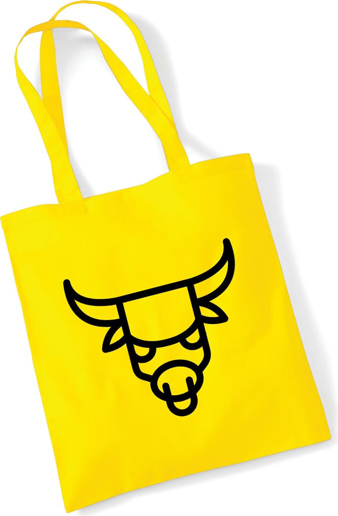 Huuraa Jutebeutel Stier Sternzeichen Symbol 10 Liter Yellow Produktbild 