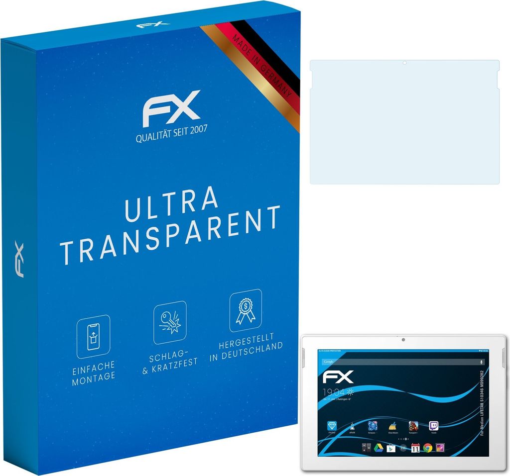 atFoliX FX-Clear 2x Schutzfolie kompatibel mit Medion LIFETAB S10346 (MD99282) Displayschutzfolie