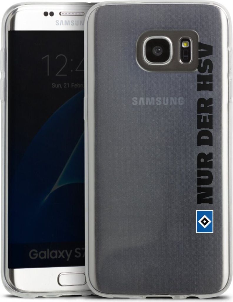 DeinDesign Slim Hülle für Samsung Galaxy S7 Edge Silikon Case Ultra Dünn Handyhülle HSV Hamburger SV transparent