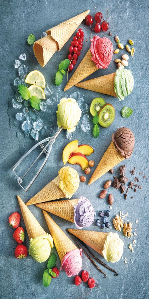 FEBE Strandtuch XXL Eiscreme Sunset 100x180 cm Badetuch Groß 100% Mikrofaser Handtuch Stranddecke Sommer-Handtücher