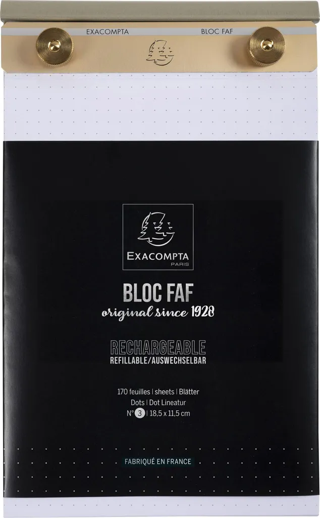 Tampone Exacompta FAF 18,5x11,5cm, N3. Puntini - Bianco