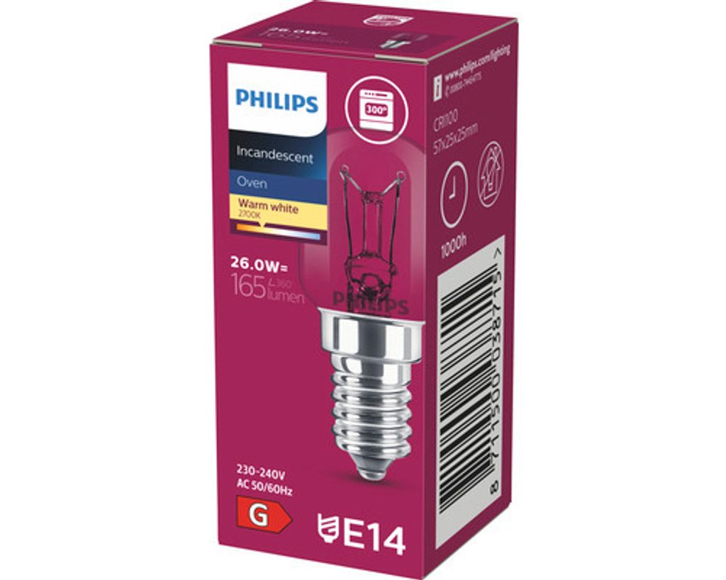 PHILIPS Lampadina Per Forno 25W E14 Chiara 300°C 40W MADE IN EU - Foto 9