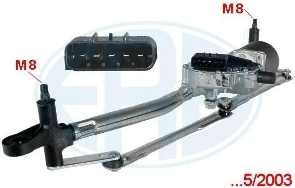 Moteur Essuie-Glace Fiable 12V pour Punto - Réf ERA 460023A Argenté