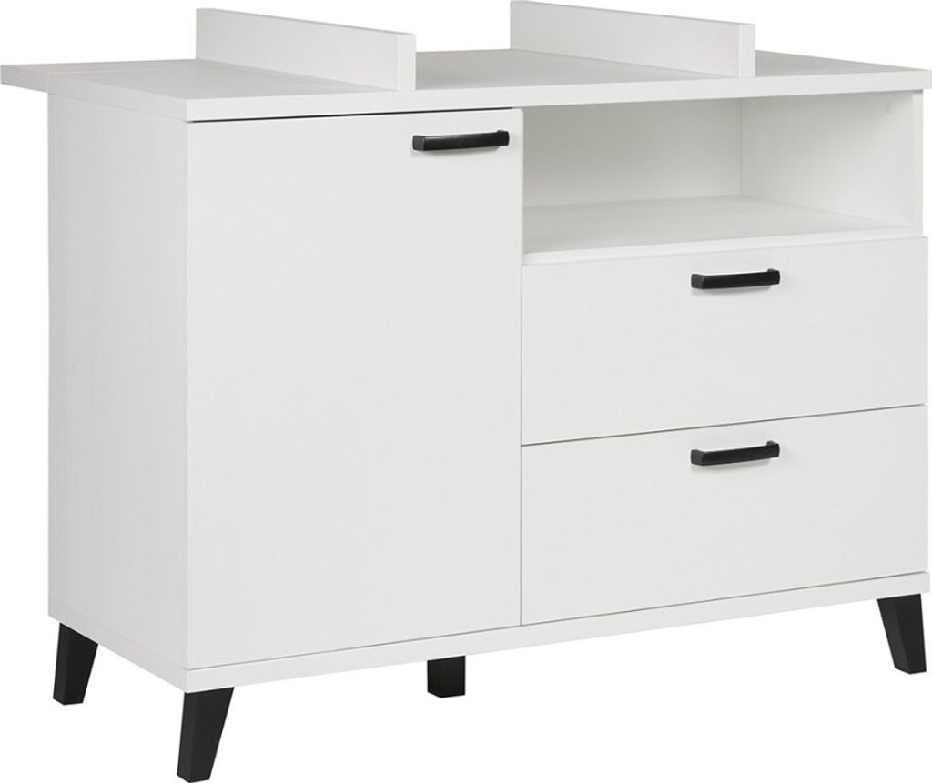 Kommode für Babys DANAÉ – Wickeltisch integriert, Farbe Weiß