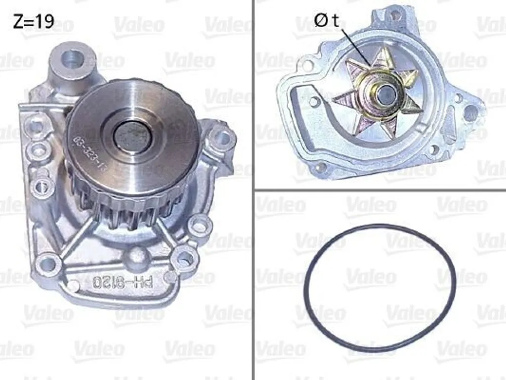 Valeo 506811 Pompe à eau OE PA10131 pour Civic VII et Honda FR-V
