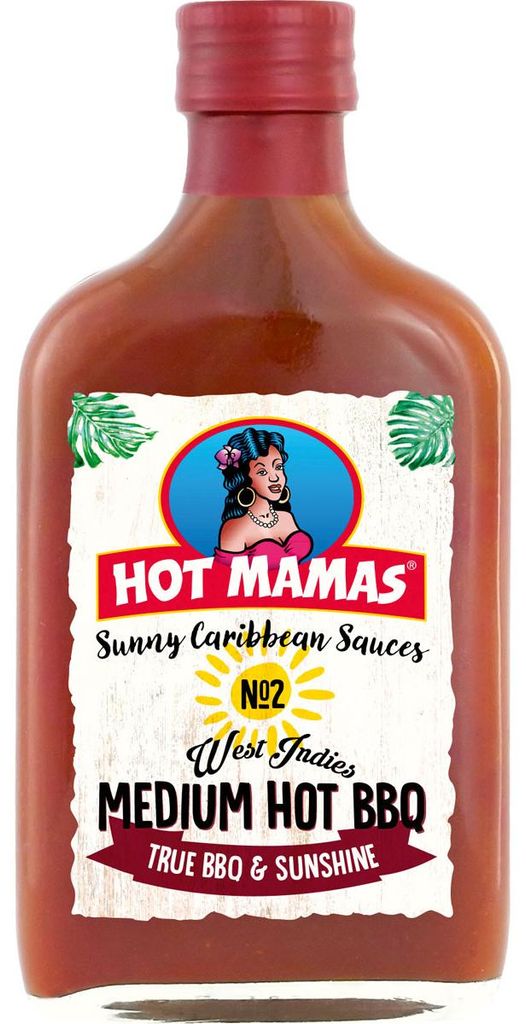Hot Mamas Sunny Caribbean Sauces Medium Hot BBQ Flasche Zdjęcie produktu 