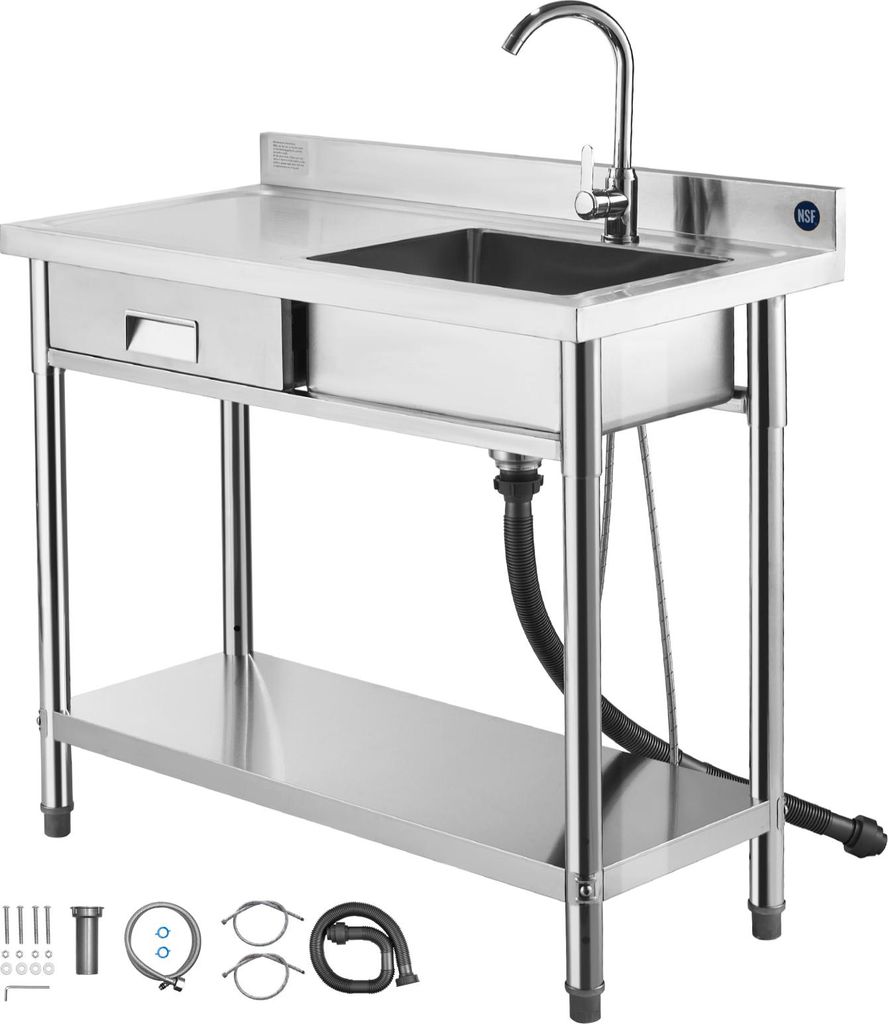 Lavello SucceBuy in acciaio inox (100 x 50 x 94 cm), Immagine del prodotto 