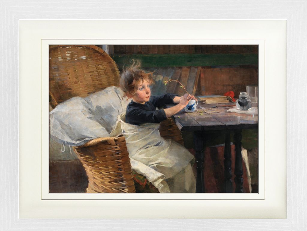Helene Schjerfbeck Gerahmtes Bild Mit Edlem Passepartout | Wand-Bilder | Im Bilderrahmen - Rekonvaleszenz, 1888 (30 x 40 cm)