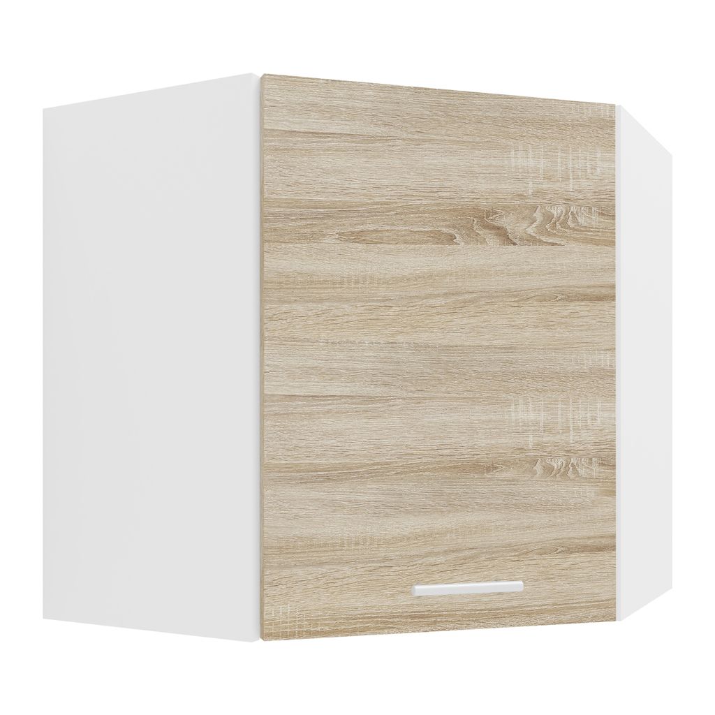 VCM Küchenschrank hängend | Maße ca. H. 60 x B. 57 x T. 57 cm | Hängeschrank mit zwei Fächern | Kücheneckschrank - Esilo