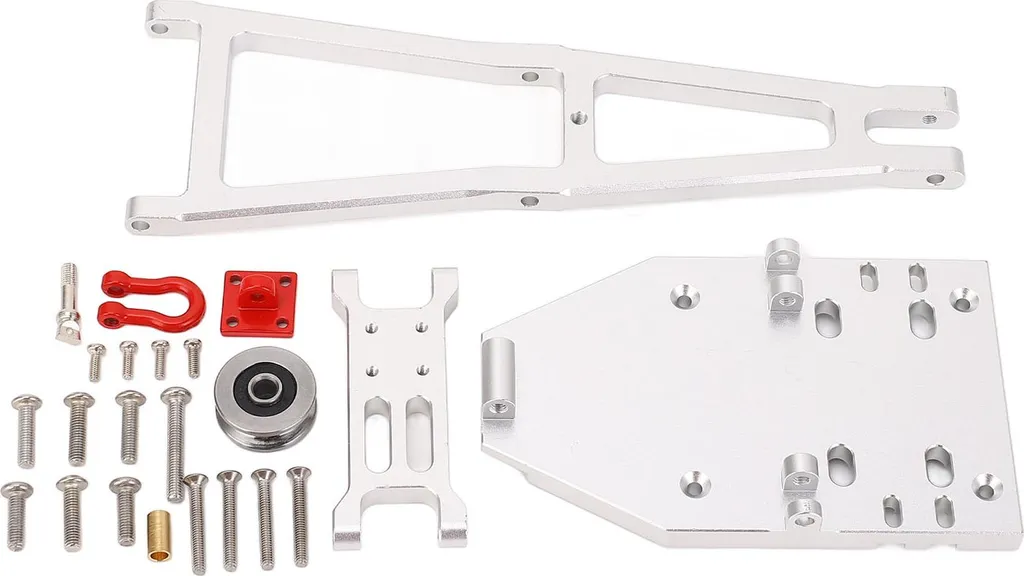Kit remorque 1/10 RC et bras de grue Wrecker pour Capra 1.9 UTB argent