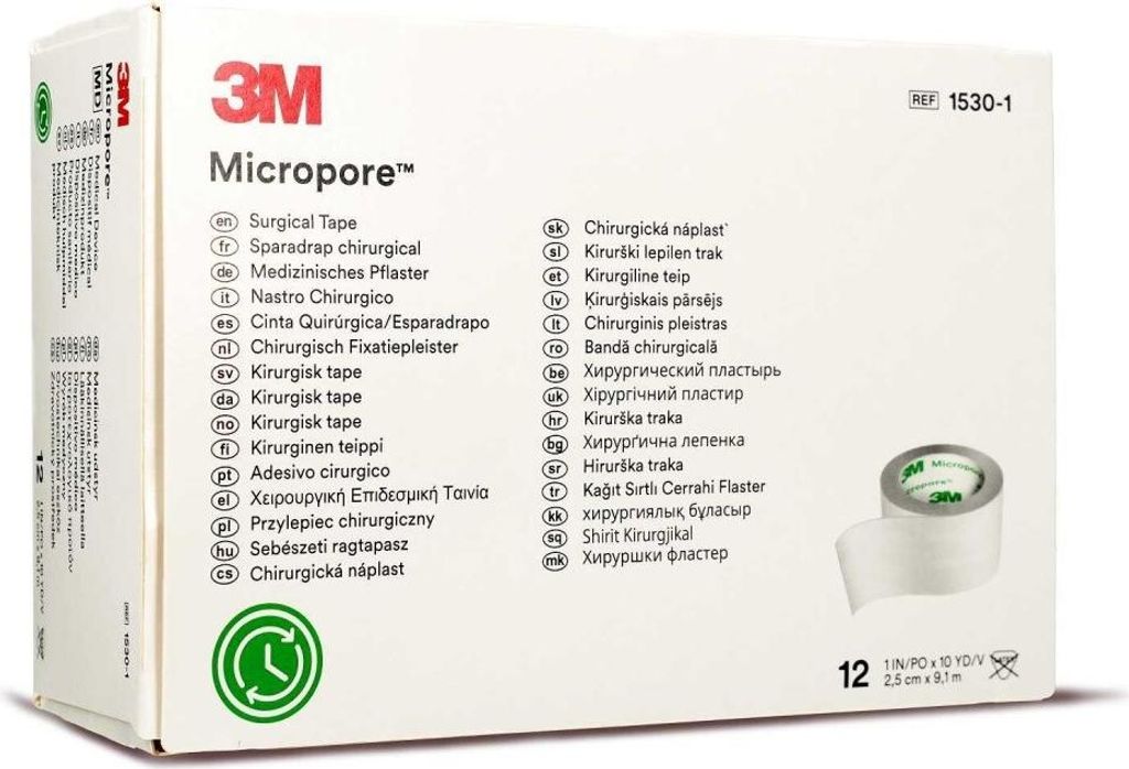 MICROPORE Vliespfl.2,5cmx9,1m weiß 1530-1 Produktbild 