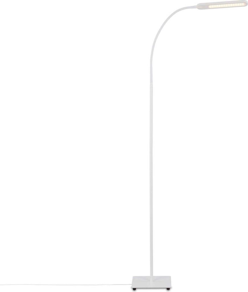 BRILONER SERVO LED Stehlampe, Touchfunktion, CCT Farbtemperatursteuerung, Dimmbar, Schwenkbar, weiß, 20,8 x 20,8 x 183 cm