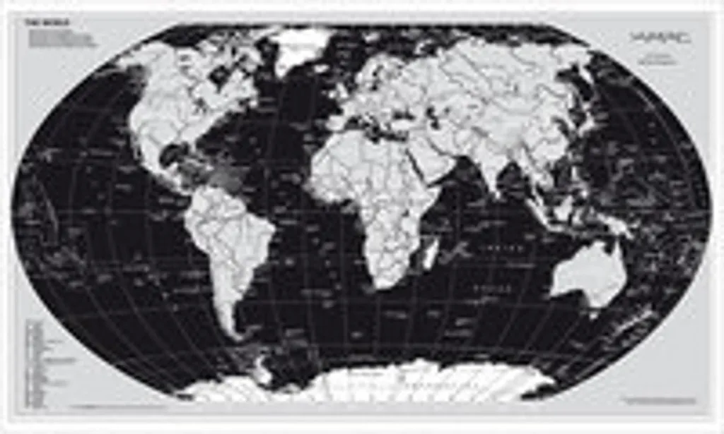 Mappemonde compacte Stiefel argentée sans tiges fixation facile anglais
