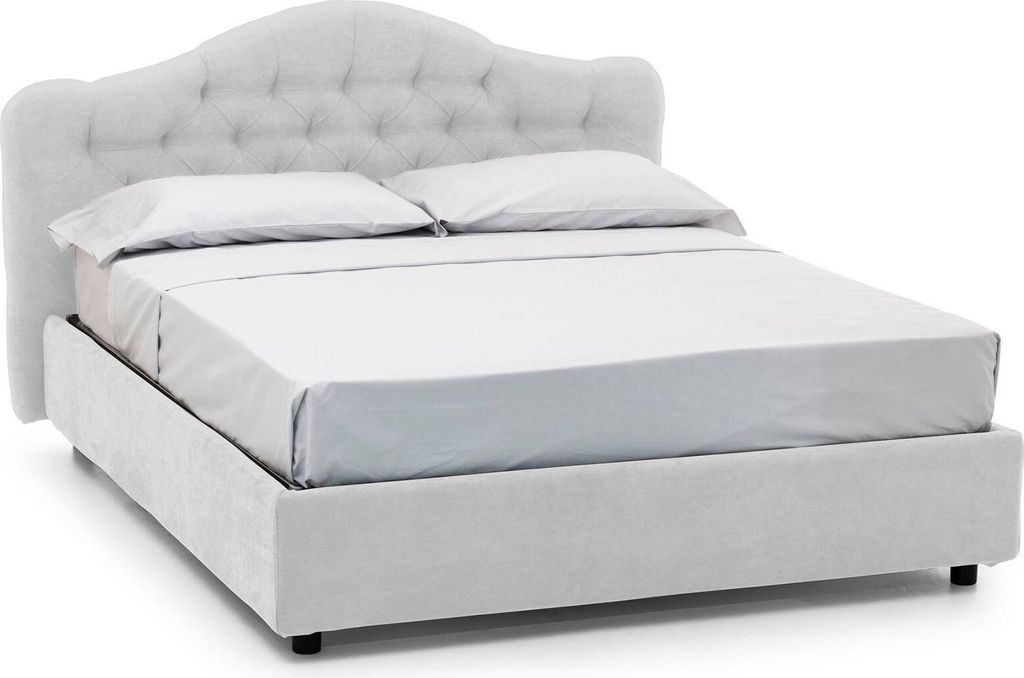 Alfer - Doppelbett, Weiß, Matratze inkl. Italy