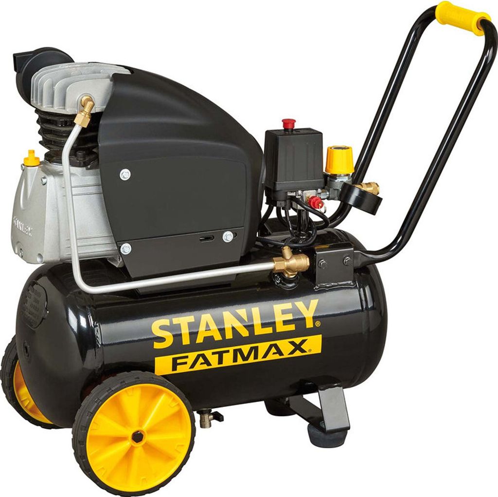 Stanley Kompressor 251/10/24S FMXCM0062E - Luftkompressor 10Bar - 24L - 240L/Min - Integrierter Anti-Rutsch-Griff - Schwarz