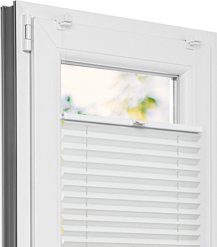 Estika Plissee ohne Bohren - 90x50 cm - Weiß - Jalousien fenster für innen, Klemmfix montage