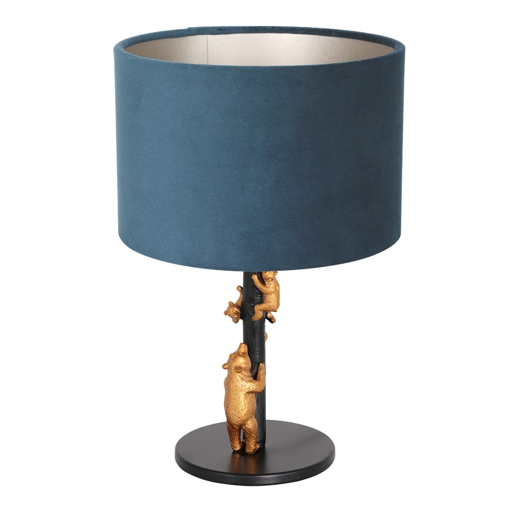 Lampada da Tavolo Orsi Anne Lighting Animaux 8236ZW | Velluto Nero