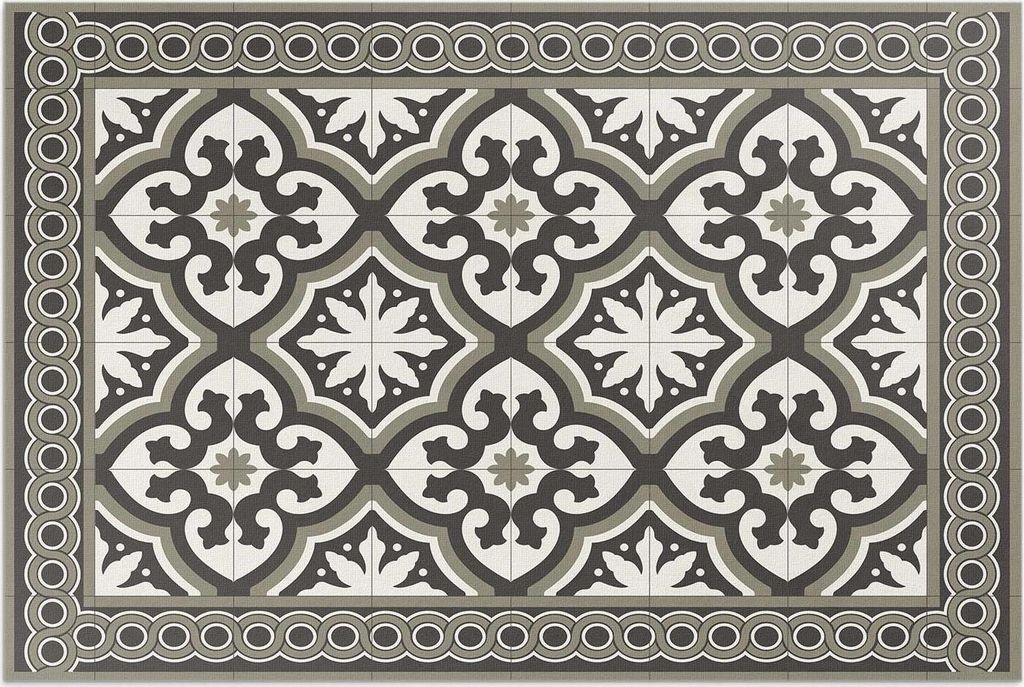 Dekoratives Mosaik im skandinavischen Stil – Vinylteppich – 100x150 cm – Outdoor Teppich – Terrasse – Wetterfest – Modern