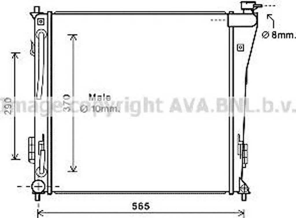 Évitez la surchauffe i40 avec le radiateur AVA HY2305 - OE 253103Z100