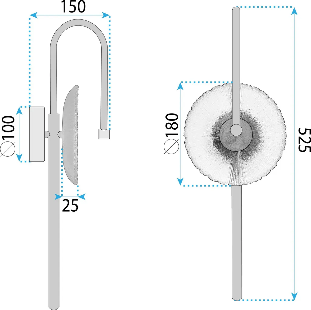 Lampe Murale Dorée Toolight LHJ072-W - Éclairage Intérieur Or Brossé