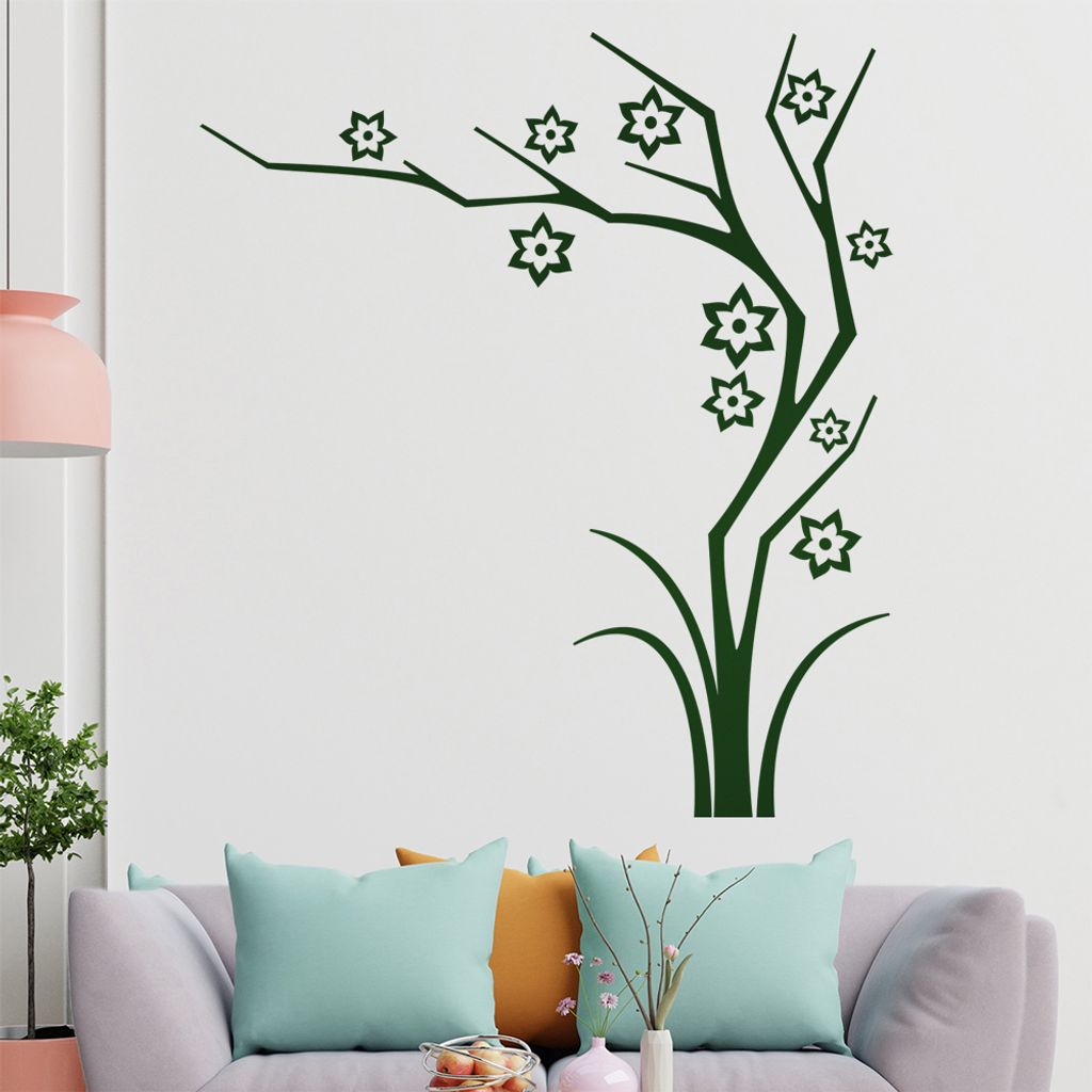 Sterne - Baum - Geäst Wandtattoo in 6 Größen - Wandaufkleber Wall Sticker - Dekoration, Küche, Wohnzimmer, Schlafzimmer, Badezimmer
