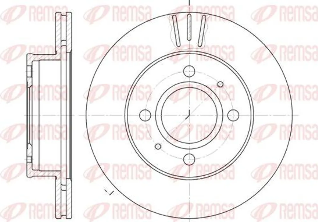 Disque de frein REMSA 6927.10 OE 5171202550 pour Hyundai Atos