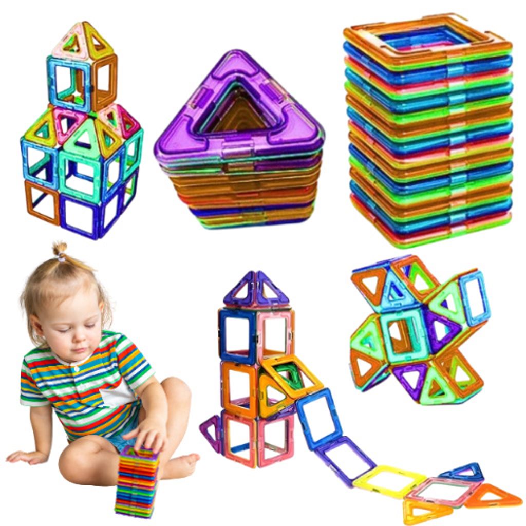 Jeu De Construction Magnétique 210 Pièces + 6 Figurines - Aventure Forêt Mystérieuse 6-12 Ans