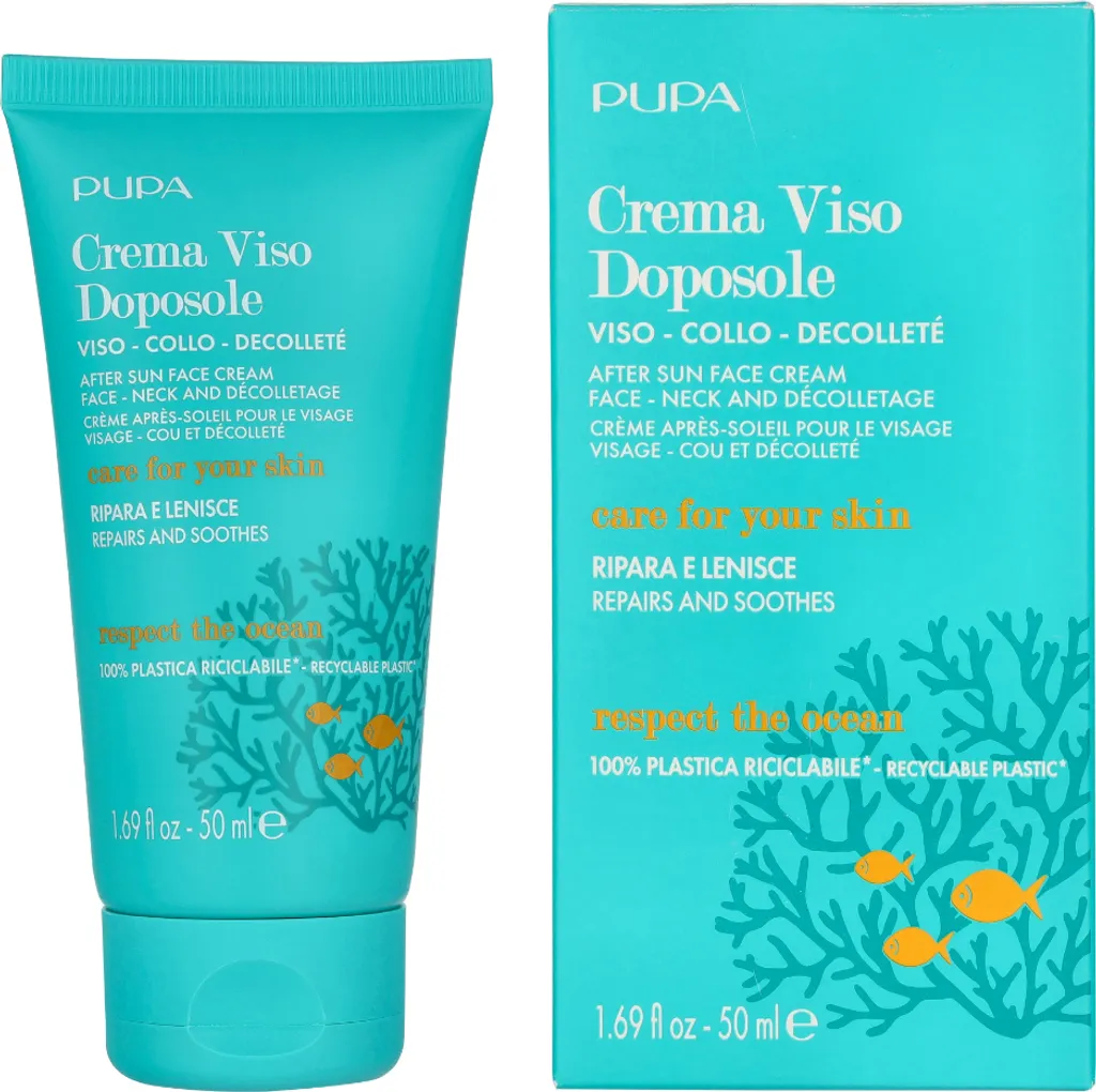 Crème après-soleil visage 50 ml - Formule fraîcheur à l'aloe vera pur
