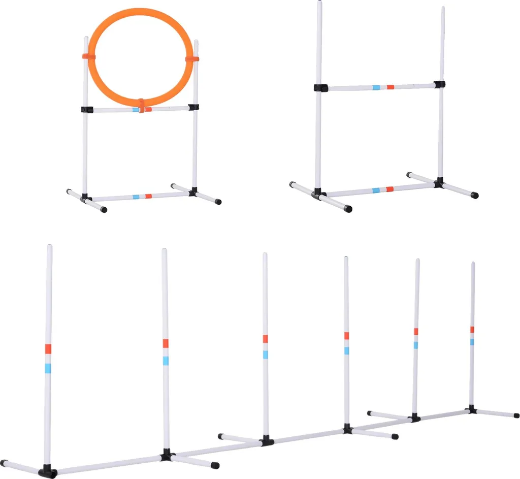 Kit Agility chien hauteur ajustable en matériau non toxique avec sac inclus