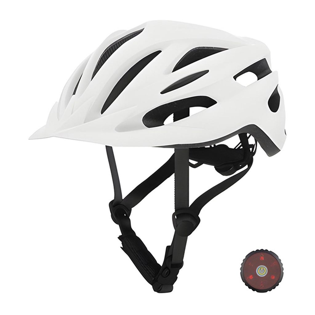 Fahrradhelm MTB Helm Mountainbike Herren/Damen Schutzhelm Radhelm MTB BMX Schutzhelm Rennrad Helm Schutzhelm S(54-58CM) Weiß