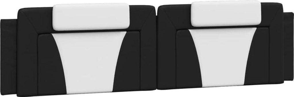vidaXL Kopfteil-Kissen "Viana" Schwarz und Weiß 200 cm Kunstleder