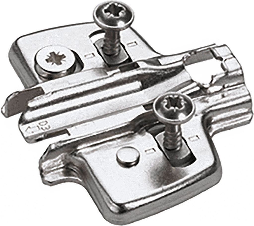HETTICH Exzenter Kreuzmontageplatte asym, Spezialschraube, Distanz 3 mm