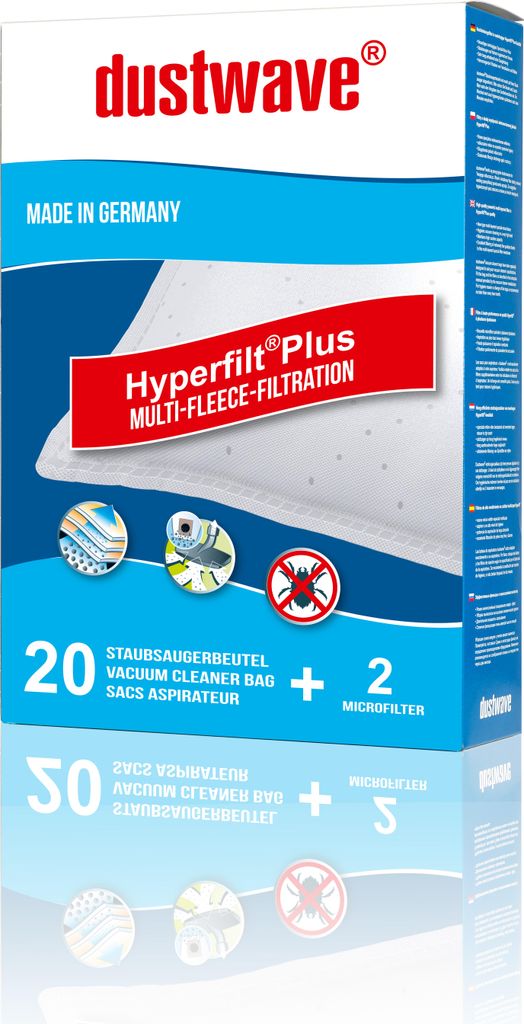 40 Staubfilterbeutel (Superpack) passend für Baur - 525.537 / 525-537 Staubsauger - dustwave Markenstaubbeutel / Germany + inkl. Microfilter