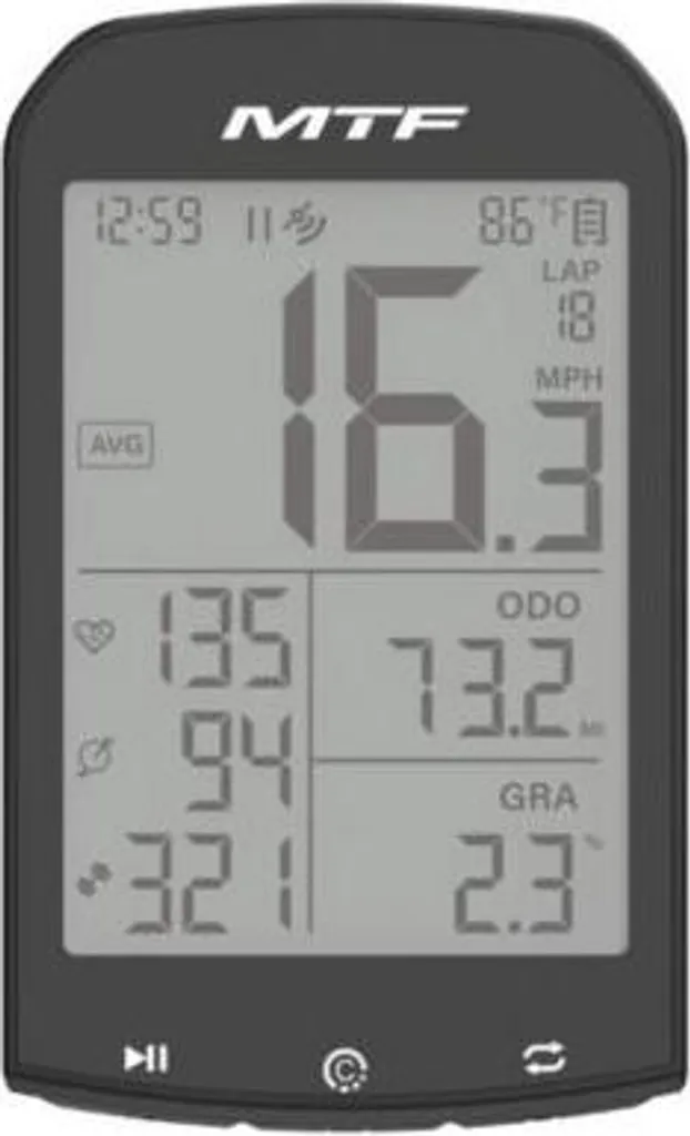 Compteur GPS de Vélo Mountfield Étanche et sans Fil - Autonomie 30h