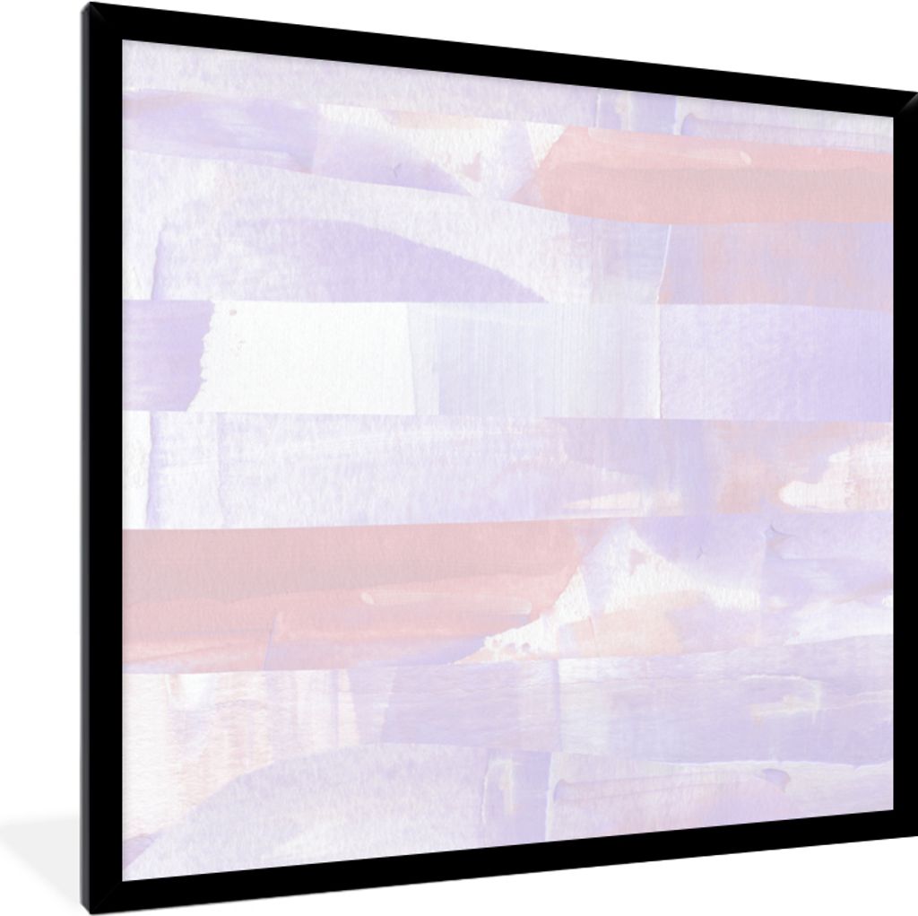 MuchoWow Gerahmtes Poster Pastell - Farbe - Gestaltung 40x40 cm - Poster mit Schwarzem Bilderrahmen Wandposter Rahmen Foto Bilder - Mit Rahmen - ...