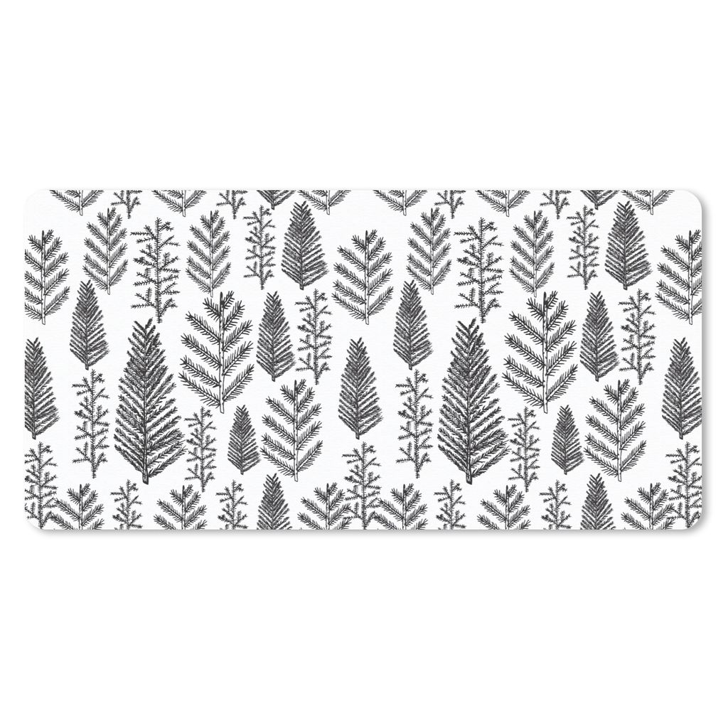 MuchoWow Schreibtischunterlage Weihnachtsbaum - Vintage - Weihnachten - Design 80x40 cm - XXL Mauspad - Gaming Mauspad