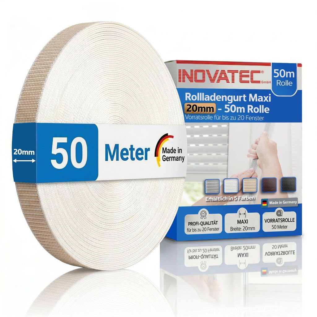 INOVATEC 50 m Rollladen Gurtband Maxi 20 mm beige Produktbild 