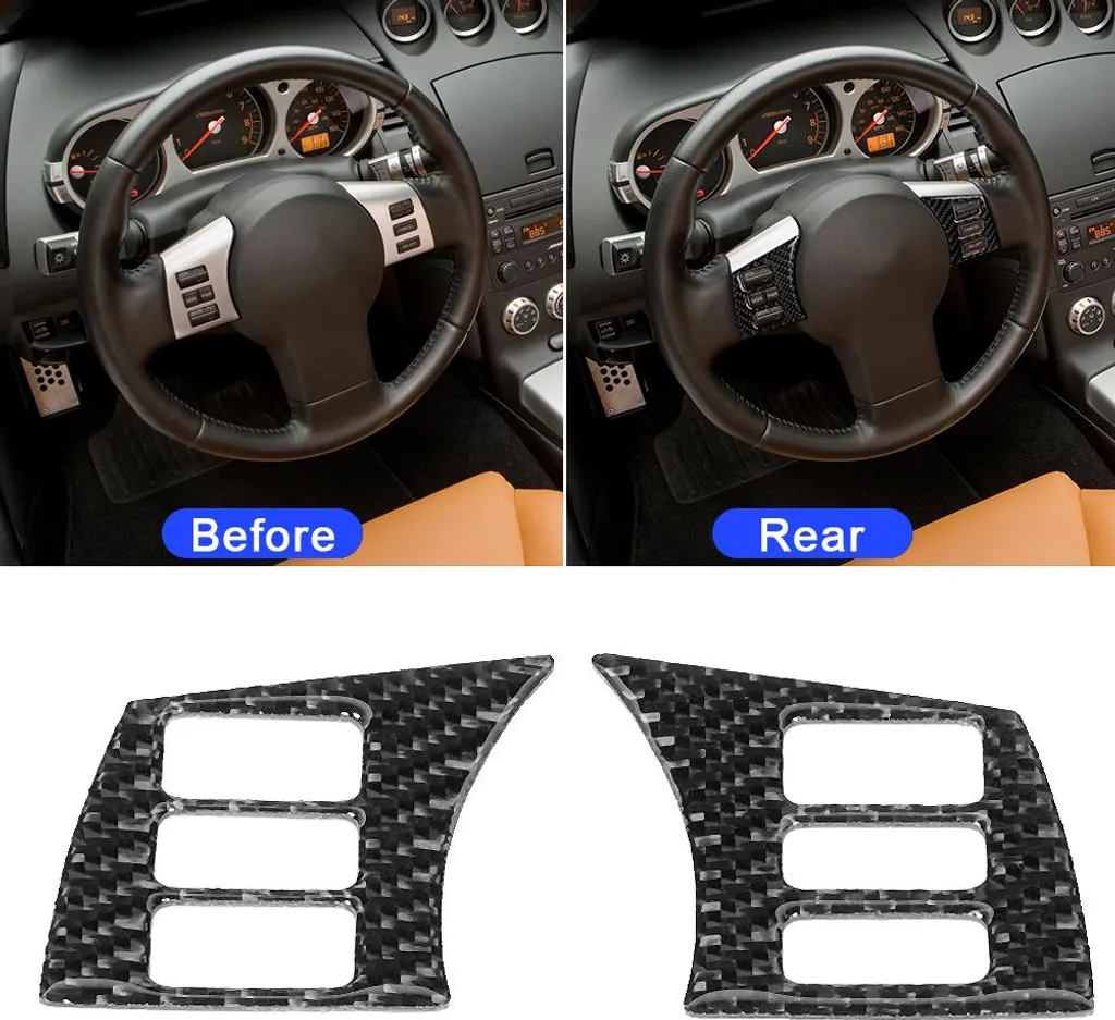 Copertura Volante Nissan 350z 2006-2009 in Vera Fibra di Carbonio Interna
