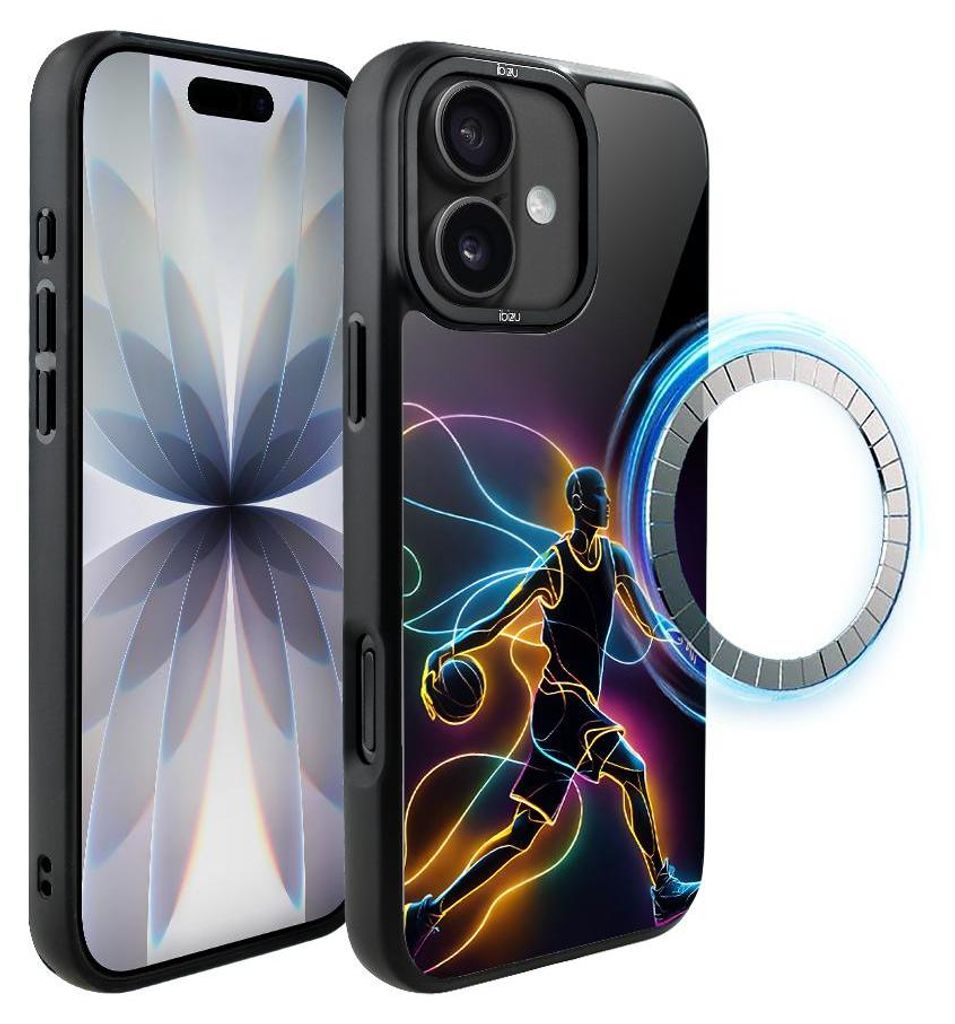 Schutzhülle für das iPhone 17, MagSafe-kompatibel, mattschwarze Seiten, Sport, Basketball